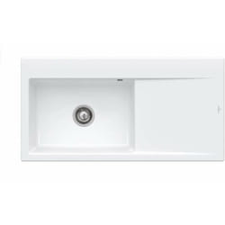Villeroy&boch - Evier a encastrer 1 bac villeroy et boch Subway Style 60 egouttoir à droite vidage manuel Blanc CeramicPlus