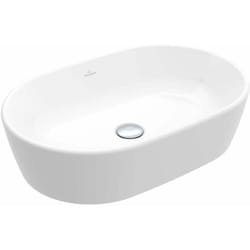 Vasque ovale à poser  Architectura Blanc CeramicPlus 60 x 40 sans trop plein