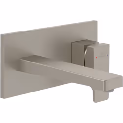 Mitigeur lavabo mural  Architectura Square avec vidage Push Open Brushed Nickel Matt