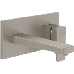 Mitigeur lavabo mural  Architectura Square avec vidage Push Open Brushed Nickel Matt