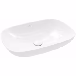 Vasque à poser sur plan de toilette ou sur meuble de salle de bains dimensions : 560 × 380 × 120 mm matériau : céramique Tita ...