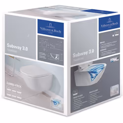 Combipack modèle suspendu VILEROY ET BOCH Subway 3.0 TwistFlush blanc