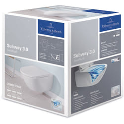 Combipack modèle suspendu VILEROY ET BOCH Subway 3.0 TwistFlush blanc CeramicPlus