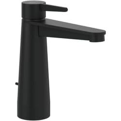 Mitigeur lavabo villeroy et boch Conum ouverture dessus avec tirette Chrome Noir mat