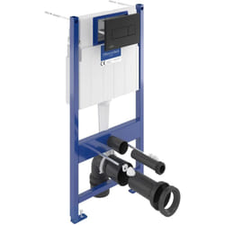 Bâti-support sol-mur avec plaque de déclenchement 3/6 l Noire - Villeroy&boch