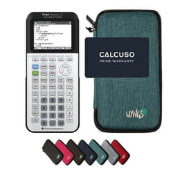 TI-83 Premium CE Edition Python avec Housse de Protection WYNGS incluse Turquoise - Calculatrice Graphique - Pack de Base