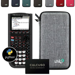 Calculatrice TI-82 Advanced Edition Python avec Housse de Protection WYNGS incluse Gris Clair - Calculatrice Graphique