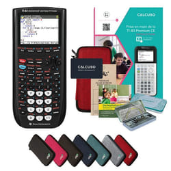 Calculatrice CALCUSO Ensemble Premium rouge avec Calculatrice Graphique TI 82 Advanced Python Edition