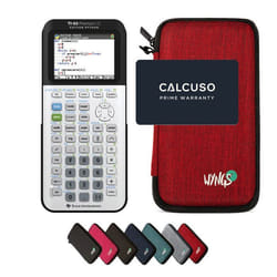 TI-83 Premium CE Edition Python avec Housse de Protection WYNGS incluse Rouge - Calculatrice Graphique - Pack de Base
