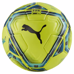 PUMA teamFINAL 21.1 FIFA Quality Pro, Noir, Bleu, Vert, Citron vert, Lemon Tonic Spectra Green-Ocean Depths-Puma Black-Omphal ...