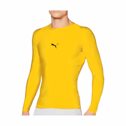 T-shirt Manches Longues Jaune Homme Puma Train Compres