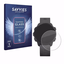 Savvies Verre Trempé pour Garmin Forerunner 245 Music Vitre Protection Ecran Film Trempé de Verre Dureté 9H