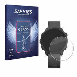Savvies Verre Trempé pour Garmin Forerunner 245 Music Vitre Protection Ecran Film Trempé de Verre Dureté 9H