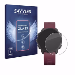 Savvies Verre Trempé pour Garmin Forerunner 245 / 245 Music / 45 Vitre Protection Ecran Film Trempé de Verre Dureté 9H