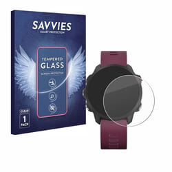 Savvies Verre Trempé pour Garmin Forerunner 245 / 245 Music / 45 Vitre Protection Ecran Film Trempé de Verre Dureté 9H