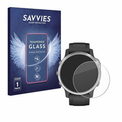 Savvies Verre Trempé pour Garmin Fenix 6S / 6S Pro Vitre Protection Ecran Film Trempé de Verre Dureté 9H