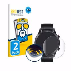 BROTECT Protection Intégrale 3D Incurvé pour Honor Watch Magic 2 (46 mm) (2 Pièces) - Couverture Complète Film Protection Écr