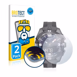 BROTECT Protection Intégrale 3D Incurvé pour Tissot T-Touch Connect Solar (2 Pièces) - Couverture Complète Film Protection Éc ...