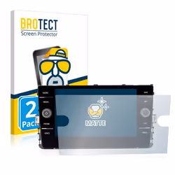 BROTECT Protection Ecran Anti-Reflet pour Volkswagen Polo GTI 2019 Composition Media 8 (2 Pièces) - Film Mat