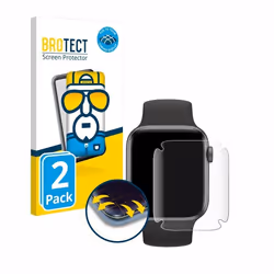 BROTECT Protection Intégrale 3D Incurvé pour Apple Watch SE (44 mm) (2 Pièces) - Couverture Complète Film Protection Écran