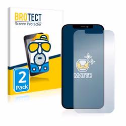 BROTECT Protection Ecran Anti-Reflet pour Apple iPhone 12 Pro Max (2 Pièces) - Film Mat