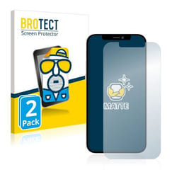 BROTECT Protection Ecran Anti-Reflet pour Apple iPhone 12 Pro Max (2 Pièces) - Film Mat