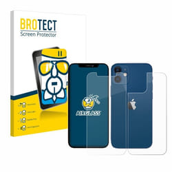 BROTECT Film Protecteur Verre 9H pour Apple iPhone 12 / 12 Pro (Avant + Arrière) [Anti-Rayures Transparent]