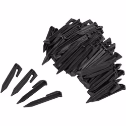 Clous de fixation pour la fixation du câble périphérique. Crochet de sol en plastique résistant aux intempéries.