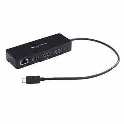 Dynabook Adaptateur de voyage USB-C-HDMI/VGA, Avec fil, USB 2.0 Type-C, 10,100,1000 Mbit/s, Noir, 3840 x 2160 pixels, 1920 x ...