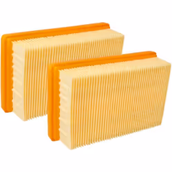 vhbw - the clever way Lot de 2x filtre à plis plats pour votre aspirateur sec et humide - Finition sur mesure pour un changem ...