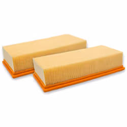 vhbw - the clever way Lot de 2x filtre à plis plats pour votre aspirateur sec et humide - Finition sur mesure pour un changem ...
