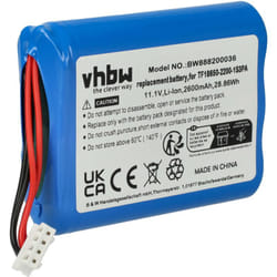 vhbw Batterie remplacement pour Marshall TF18650-2200-1S3PA pour haut-parleurs, enceintes portatives (2600mAh, 11,1V, Li-ion)