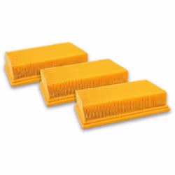 vhbw - the clever way Lot de 3x filtre à plis plats pour votre aspirateur sec et humide - Finition sur mesure pour un changem ...