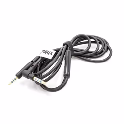 vhbw Câble audio AUX compatible avec Bose QuietComfort QC-25 QC25 casque - Avec prise jack 35 mm microphone bouton de réponse