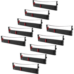 vhbw 10x Ruban encreur compatible avec Tally Genicom MT420, MT360, MT350, MT340, MT330, MT230 imprimante matricielle ou de reçus - noir