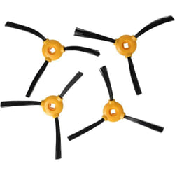 Vhbw - 4x Brosse latérale remplacement pour Eufy T0903071 pour robot aspirateur - Lot de brosses, noir / orange