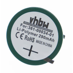 Vhbw - 1x BatteriePiles plates remplacement pour Garmin 361-00034-00, PD3048 pour smartwatch montre connectée bracelet fitness (290mAh, 3,7V,
