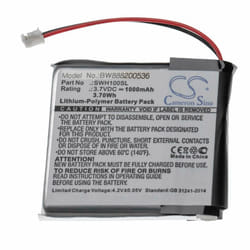 Vhbw - Batterie remplacement pour Sony 1588-0911, LIS1662HNPC, SM-03 pour casque audio, écouteurs sans fil (1000mAh, 3,7V, Li-polymère)