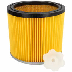 vhbw - the clever way Filtre plissé compatible pour votre aspirateur industriel, pour aspiration à sec ou humide - Finition s ...