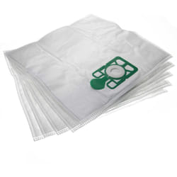 Vhbw - 5x Sacs remplacement pour Numatic NVM-2BH, 604016 pour aspirateur - microfibre non tissée, 43cm x 43cm blanc