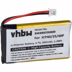vhbw - the clever way - Batterie de rechange de haute qualité avec une grande autonomie et compatible avec votre casque audi  ...