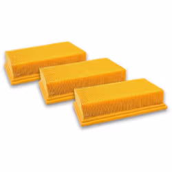 vhbw - the clever way Lot de 3x filtre à plis plats pour votre aspirateur sec et humide - Finition sur mesure pour un changem ...