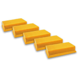 Vhbw - 5x Filtres à lamelles aspirateurs, compatible avec Hilti vc 20 u, vc 40 u, vc 40 um, vc 20 um