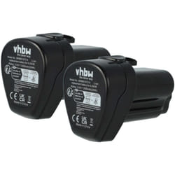 vhbw 2x Batterie compatible avec Metabo PowerMaxx LED, PowerMaxx BS Quick Pro, PowerMaxx RC outil électrique (2000 mAh, Li-ion, 10,8 V)