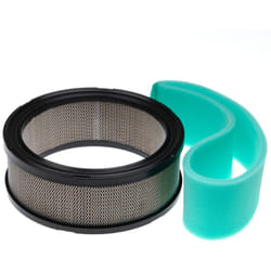 Set de filtres (1x préfiltre, 1x filtre à air) compatible avec Kohler K301, K321, K341, K361, K532, K582 tondeuse à gazon, noir/argenté/turquoise