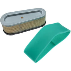 1x filtre mousse, 1x filtre papier compatible avec Briggs & Stratton 28B707-1132-E1 moteur pour tondeuse tracteur - set de 2 filtres - Vhbw