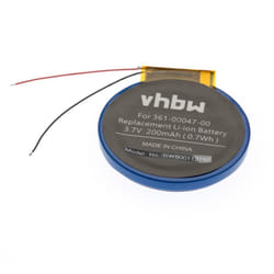 Vhbw - Batterie remplacement pour Garmin 361-00047-00, 361-00064-00 pour smartwatch montre connectée bracelet fitness (200mAh, 3,7V, Li-ion)