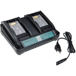 Vhbw - Chargeur double compatible avec Makita BPJ180, BPB180F, BO180DRF, BPB180, BO180DZ, BPJ140, BPB180Z, BPT351 batteries Li-ion d'outils
