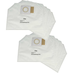 Vhbw - 10x sacs remplacement pour Makita 197903-8 pour aspirateur - microfibres non tissées, blanc