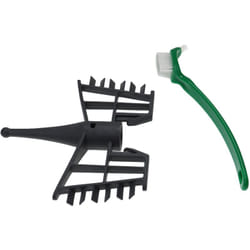 Vhbw - Fouet papillon compatible avec Silvercrest Monsieur Cuisine Connect skmc 1200 robot de cuisine + brosse, plastique, gris foncé